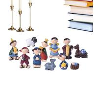 eizliyorum Nativity Sets Figures - Resin Nativity Scene Set Indoor Decoration | Mini Statue Figurines Toys Decor for Family Indoor Festive Display and Holiday Gifting