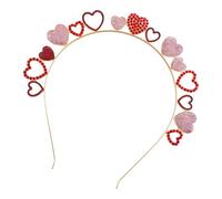 eizliyorum Valentines Day Heart Headband, Hair Hoop Crystal Jewels Gems, Elegant Hearts Bling Fashion Headband For Women Girls Kids, Birthday Festival Wedding Bridal