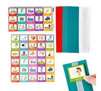 eizliyorum Visual Schedule,Bedtime Routine Chart - 60 Behavior Communication Card For Home School, Improve Children's Daily Cognition