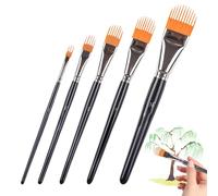 eizliyorum Watercolor Paint Brushes | 5 Pc Watercolor Comb Brush,Portable Paintbrush Kit,for Adults Kids Beginners Travel Halloween Birthday Outdoor Studio Classroom