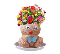 eizliyorum Your Own Grass Head - Growing Grass Head Toys | Grass Head Doll Plant | Grass Head Plant Growing in Bonsai Pots - Fun & Educational Desktop Plant Ornaments For Bedroom