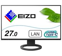 EIZO FlexScan EV2795-BK 68.5 cm (27 Inch) Monitor (HDMI, USB 3.1 Hub, USB 3.1 Type C, RJ-45 LAN, DisplayPort, 5 ms Response Time, Resolution 2560 x 1440) Black