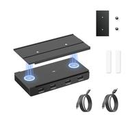 EJAY 10Gbps Magnetic USB-C Hub, 4-Port USB 3.2 Gen2 Data Transfer, Includes 2 Packs Sliding Rail, Screws and Sticky Pads for MacBook Laptop PC