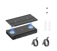 EJAY 10Gbps Magnetic USB-C Hub, 4-Port USB 3.2 Gen2 Data Transfer, Includes Sliding Rail, Screws and Sticky Pads for MacBook Laptop PC, Black