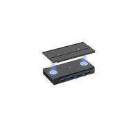 EJAY 4-Port Magnetic USB 3.0 Hub, 5Gbps High-Speed Data Transfer, Includes 2 Packs Sliding Rail, Screws & Sticky Pads for MacBook Laptop PC