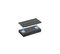 EJAY 5-in-1 Magnetic USB 3.0 Hub with SD/TF Card Reader, 2 USB-A + 1 USB-C Ports, Includes 2 Packs Sliding Rail, Screws & Sticky Pads for MacBook Laptop PC