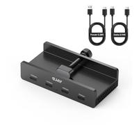 EJAY Clamp 4-Port 10Gbps USB-C Hub for iMac & PC | Aluminum | Mountable Splitter | Desktop Edge Fixed Hub | Home Office Setup | 3.94ft Data Cable