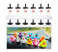 EJDRFN Duck Holder for Jeep Wrangler,Metal Rubber Ducks Holder for Jeep Dash,Magnetic Duck Plugs for Dash Decorations,Adjustable Duck Mount for Jeep Dashboard,2 Pack(Silver)