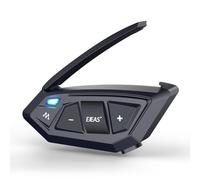EJEAS MS20 Mesh 3.0 Group Intercom Communication System, Motorcycle Helmet Bluetooth 5.1 Headset with CVC Noise Reduction for 20 People Full Duplex Talking at The Same Time(1 Pack)