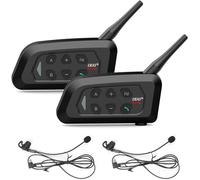 EJEAS V4C Plus Professional Football Referee Bluetooth Intercom Headset, 1200M 4 People Full Duplex Talking at The Same Time Interphone for Soccer and Handball Referees(2 Pack)