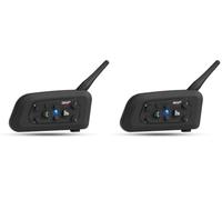 EJEAS V6 Pro Motorcycle Helmet Bluetooth Intercom Headset 1200M 2 People Full Duplex Wireless Motorbike Interphone Connect Up to 6 Riders for Motorcycling Skiing and Climbing (2 Pack)