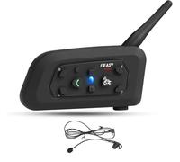 EJEAS V6C Football Referee Headset Intercom, Bluetooth Communication System for 2 up to 6 People with a Range of 1000 m, DSP Noise Cancellation, Waterproof, Pack of 1