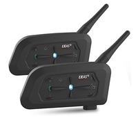 EJEAS V7 Motorcycle Bluetooth Headset Intercom, Bluetooth 5.1 Waterproof Communication System with Noise Cancellation for ATV/Motorbike/Snowmobile,V6 Updated
