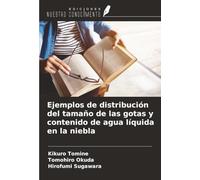 Ejemplos de distribución del tamaño de las gotas y contenido de agua líquida en la niebla
