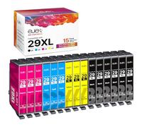 ejet 29XL High Yield Ink Cartridge Compatible for Epson 29 XL for Expression Home XP452 XP442 XP352 XP345 XP245 XP-455 XP-342 XP-255 XP-245 XP 352 XP 342 (6 Black,3 Cyan,3 Magenta,3 Yellow, 15-Pack)