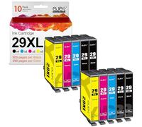 ejet XL High Yield 29XL Ink Cartridge Compatible Replacement for Epson 29 XL for XP-255 XP-455 XP-245 XP-342 XP455 XP452 XP352 XP245 XP442 XP345 XP 352 XP 342 (Black Cyan Magenta Yellow, 10-Pack)