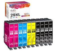 ejet XL High Yield 29XL Ink Cartridge Compatible Replacement for Epson 29 XL for XP-255 XP-455 XP-245 XP-342 XP455 XP452 XP352 XP245 XP442 XP345 XP 352 XP 342 (Black Cyan Magenta Yellow, 10-Pack)