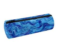 EJFICAHG Pen Bag Blue Water Waves Pencil Case Stationery Case Pen Pouch Cosmetic Bag Makeup Bag
