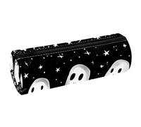 EJFICAHG Pen Bag Cute Ghosts Stars and Floral Pencil Case Stationery Case Pen Pouch Cosmetic Bag Makeup Bag