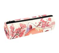 EJFICAHG Pen Bag Cute Red Panda Cherry Blossom Pencil Case Stationery Case Pen Pouch Cosmetic Bag Makeup Bag