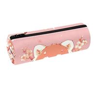 EJFICAHG Pen Bag Cute Red Panda Cherry Blossom Pencil Case Stationery Case Pen Pouch Cosmetic Bag Makeup Bag