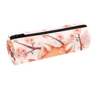 EJFICAHG Pen Bag Cute Red Panda Cherry Blossom Pencil Case Stationery Case Pen Pouch Cosmetic Bag Makeup Bag