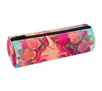 EJFICAHG Pen Bag Girl Butterflies Flowers Blossom Pencil Case Stationery Case Pen Pouch Cosmetic Bag Makeup Bag