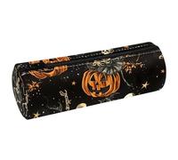 EJFICAHG Pen Bag Halloween Skeletons Pumpkins Stars Patterns Pencil Case Stationery Case Pen Pouch Cosmetic Bag Makeup Bag