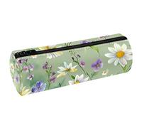 EJFICAHG Pen Bag Watercolor Wildflower Pattern Pencil Case Stationery Case Pen Pouch Cosmetic Bag Makeup Bag