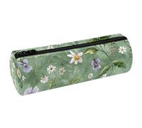 EJFICAHG Pen Bag Watercolor Wildflower Pattern Pencil Case Stationery Case Pen Pouch Cosmetic Bag Makeup Bag