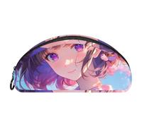 EJFICAHG Pencil Bag Cherry Blossom Anime Girl Pencil Box Stationery Case Pen Pouch Zipper Makeup Cosmetic Bag Travel Organizer