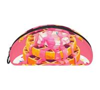 EJFICAHG Pencil Bag Pink Cake Dessert Pencil Box Stationery Case Pen Pouch Zipper Makeup Cosmetic Bag Travel Organizer