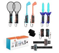 EJGAEM Switch 2 Sports Accessories Bundle,12 in 1 Accessories Kit Compatible with Nintendo Switch 2,Family Accessories Kit for Sports Games with Leg Strap,Golf Clubs,Tennis Rackets,Sword Grips