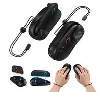 EJGAME Ergonomic FPS Gaming Mouse Grip Compatible with Nintendo Switch 2(2025) JoyCons, Mini Portable Mice for Pokemon Pokopia Game Accessories,2 Pack (Black)