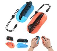 EJGAME Ergonomic FPS Gaming Mouse Grip Compatible with Nintendo Switch 2(2025) JoyCons, Mini Portable Mice for Pokemon Pokopia Game Accessories,2 Pack (Blue and Orange)