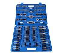 EJGMCNSGB 110PCS Tap and Die Set, M2-M18 Screw Nut Thread Taps Dies with Adjustable Tap Wrench, Metric Tap Screw Tap Drill Tap Drill Set Tapping Tool for Various Tapping and Threading