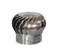 EJGMCNSGB 304 Stainless Steel Chimney Cowl Rotating Ventilator Cap for Round Roof Exhaust Vents Zero Noise Zero Consumption 9.8in