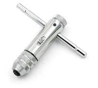EJGMCNSGB Adjustable T-Handle Ratchet Tap Reamer Hand Manual Holder Wrench M3 M4 M5 M6 M8 Metric Machine Screw Thread T-Shaped Tool (Color : A, Size : Ratchet Tap Wrench)