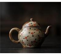 EJGMCNSGB Afternoon Tea Set Kung Fu Tea Set with Filter Ancient Pot Maker Kettle Drinkware Crafts 100/120ml Coarse Ceramic Little Flower Teapot Handmade Tea Sets(Type-B)