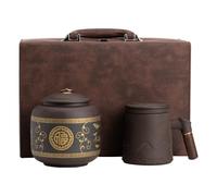 EJGMCNSGB Tea Can Purple Clay Bulk Tea Storage Container Jar Retro Ceramic Sealed Jar Office Cup Chinese Tea Set Box Set Storage Container