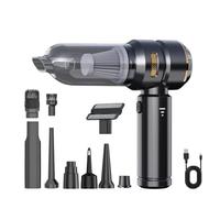 EJiaDuola Handheld Vacuum Cleaner Cordless, 16000Pa Powerful Suction Mini Vacuum Cleaner, Portable USB Rechargeable Car Vacuum Cleaner for Sofa, Bed, Car, Home, Office, Clean Pet Hair (Black)