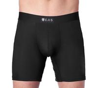 Ejis Sweat Defense Boxer Brief | Comfort Pouch | Sweat Proof Micro Modal (XL, Black/Black)