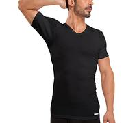 Ejis Sweat Defense Undershirt | V Neck | Underarm Sweat Proof Micro Modal (XL, Black)