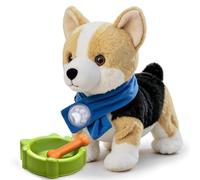 eJog Pup Interactive Plush Toy Dogs for Kids, Electronic Voice Control Dog, Walking, Talking, Barking, Tail Wagging, Realistic Robot Puppy Toy, Stuffed Animal Pet Toys for Children 18 Months+