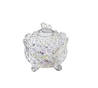 EJOTSTSD Crystal Sugar Bowl with Butterfly Lid, Beautiful Glass Candy Jar, Small Sweets Container, Colorful Jar Ornaments Gifts for Birthday, Valentine's Day, Housewarming, Thanksgiving, Christmas
