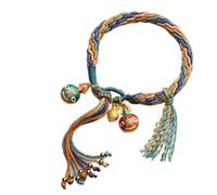 EJOXMQTZR Hand-Woven Chinese Wind Cotton Rope Reincarnation Jewelry Bracelet Swallowing Gold Beast Hand Rope Female Red Rope Hand Rope Family of Three(Blu)