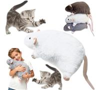 Ejoyiso Chonky Rat Plushie, 2026 Extra Thicc Fat Rat Stuffed Animal, Soft Stuffed Fat Rat Toy, Huggable Cozy Pillow for Bed Sofa Office, Cute Round Plush for Cuddling and Home Decor (White, 90)