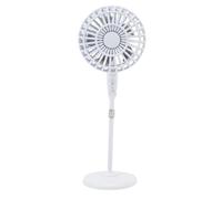 Ejoyous 1:12 Dollhouse Floor Fan, Miniature Realistic Fan Decor with DIY Retro Design for Home Model Scene (White)