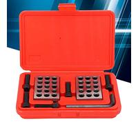 Ejoyous 1-2-3 Blocks Matched Pair (2 Each) 23 Hole Hardened Steel with Screw Wrench Box