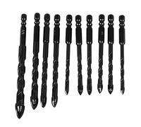 Ejoyous 10 Pcs Concrete Drill Bit Set Hex Shank Drill Bit 3 to 16mm for Ceramic Tile Glass Wood Plastic Marble Wet Dry Drilling for Home Repair Installers